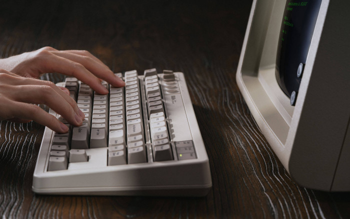 Die Tastatur hat das Design von IBMs Model M mit zeitgenössischer Technik. (Bild: 8Bitdo)